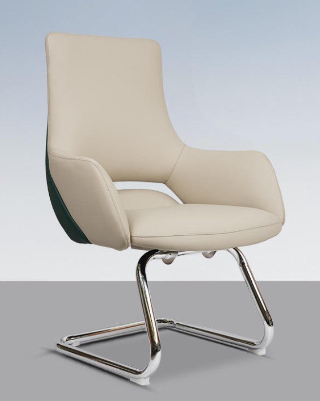 fauteuil de bureau en cuir de haute qualité à dossier moyen