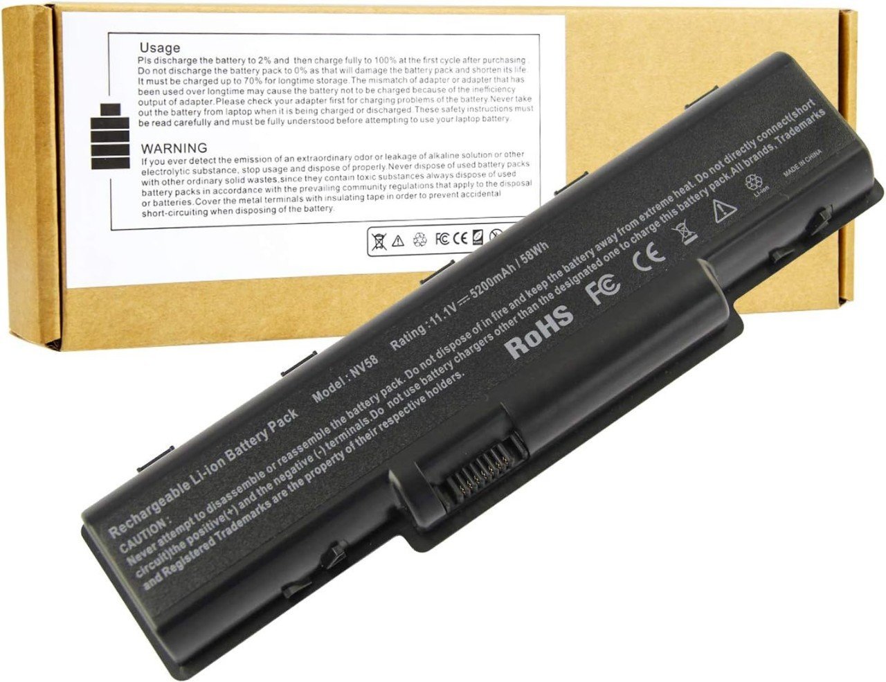 BATTERIE ORDINATEUR PORTABLE - AS09A41 POUR LAPTOPS GATEWAY NV58 NV52 / NV5207U / NV5211U / NV5212U / NV5213U / NV5214U; AS09A75; AS09A71; AS09A73; AS09A61; AS09A90; AS09A56; AS09A31; AS09A41; ASO9A41