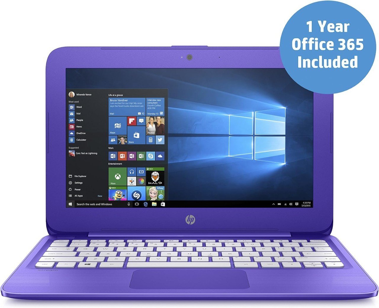 HP Stream Laptop 11-ah0XX PC 11.6  Intel  N3060 2GB DDR4 SDRAM 32GB SSD