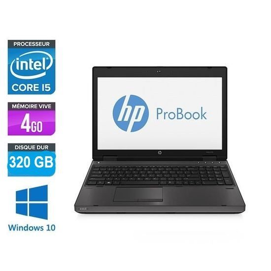 HP	PROBOOK 6570b Intel Core i5-3210M @ 2.50 GHz; 4 go ram ddr3, 320 gb hdd, 15,5 pouce hd