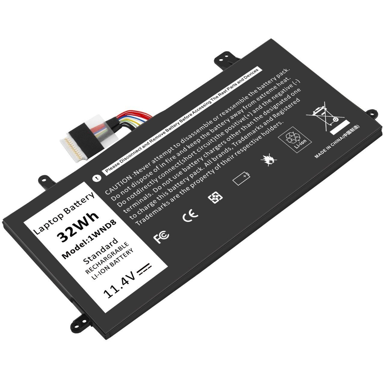 BATTERIE ORDINATEUR PORTABLE - 1WND8  POUR LAPTOPS DELL Latitude 12 5285 / Latitude 5290 2-IN-1 / Latitude 5285 / Latitude 5285 2-IN-1 / 0PGR / 0RDYCT / RDYCT