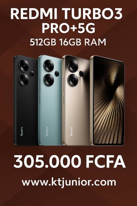 Image de l’offre promotionnelle Téléphone Redmi Turbo 3 Pro+ 5G 16Go/512Go