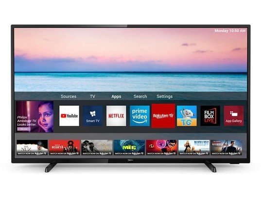PHILIPS Téléviseur 4K UHD LED 65PUS6504/12 Smart TV + WEBCAM (165 cm) 65 Pouces