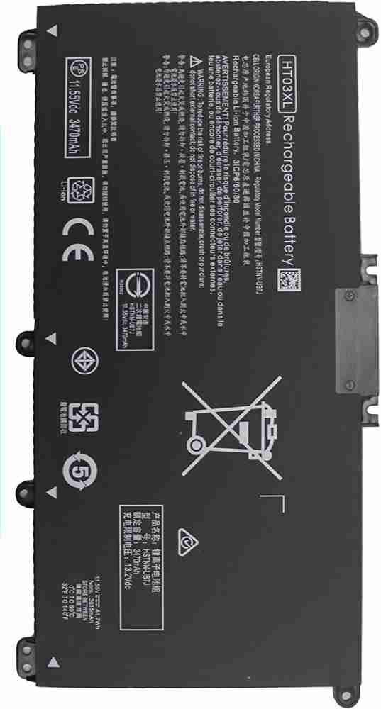 BATTERIE ORDINATEUR PORTABLE - HT03XL POUR LAPTOPS HP Pavilion 14-CE0000 Series: HP Pavilion 14-CF0000 14S-CF0000 Series: HP Pavilion 14-CK0000 Series: HP Pavilion 14-CM0000 Series: HP Pavilion 14-DF0000 Series / HSTNN-DB8R / HSTNN-UB7J / HSTNN-LB8M / HSTNN-IB8O / L11421-423 / L11421-542 / L11119-855 