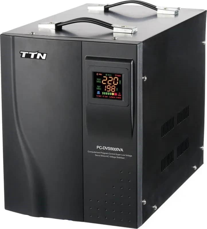 Stabilisateur tension régulateur de tension monophasé stabilisateur TNT 5000VA - couleur noir/blanc - 1 ans de garantie