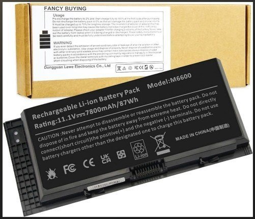 BATTERIE ORDINATEUR PORTABLE - FV993 POUR LAPTOPS DELL Precision M4600, M4700, M4800; M6600; M6700 Series / KJ321 / FJJ4W / R7PND / PG6RC