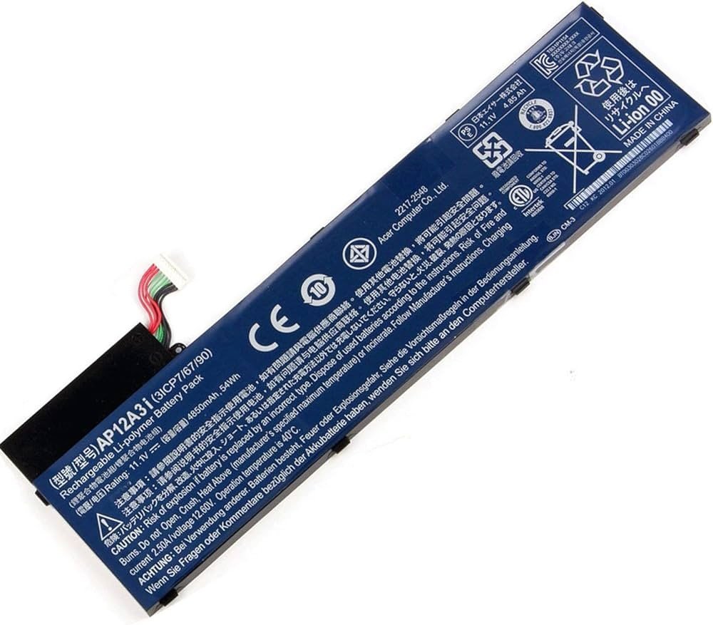BATTERIE ORDINATEUR PORTABLE - AP12A3i POUR LAPTOPS ACER Aspire M3-581TG-32364G52MNKK / Aspire M5-481TG-53314G12MAS / Aspire M5-581TG-53316G12MASS / Aspire Timeline ULTRA M3 / Iconia W700-323C4G06 AS