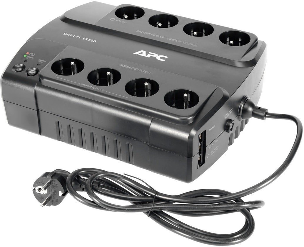 APC Back-UPS ES 550 Onduleur CA 230 V 330 Watt 550 VA 8 connecteurs de sortie