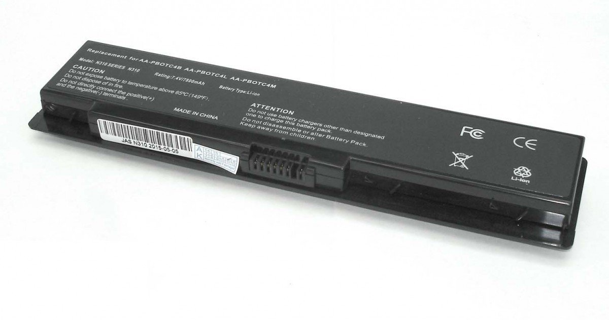 AA-PB0TC4B - BATTERIE ORDINATEUR PORTABLE POUR LAPTOPS SAMSUNG N310; SAMSUNG NC310; SAMSUNG X118; SAMSUNG N308; SAMSUNG N315; SAMSUNG N311; SAMSUNG X120; SAMSUNG X170; SAMSUNG X171; AA-PB0TC4L; AA-PB0TC4M; AA-PB0TC4R; AA-PB0TC4T 