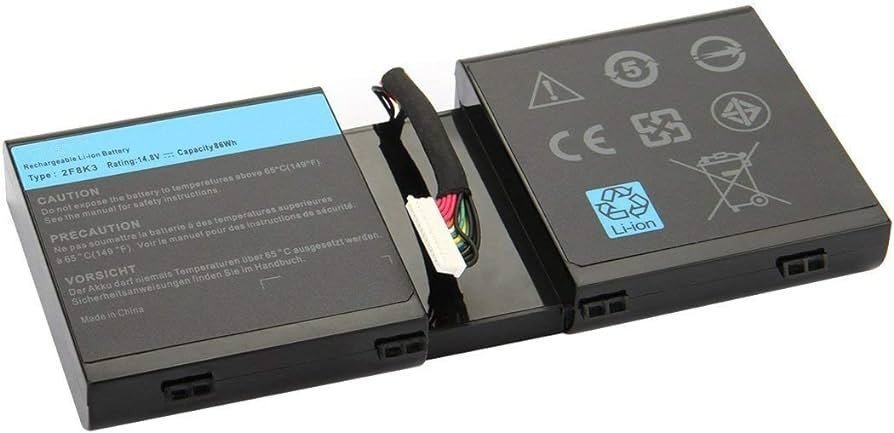 BATTERIE ORDINATEUR PORTABLE - 2F8K3 POUR LAPTOPS Dell 17 R1 Series / Dell 17 17X M17X-R5 Series / Dell 18 R1 Series / Dell 18 18X M18X-R3 Series / Dell 17 P18E P18E001 / Dell 18 P19E P19E001 / ALW17D-5648