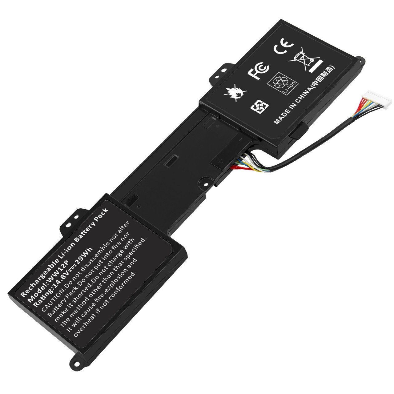 BATTERIE ORDINATEUR PORTABLE - WW12P POUR LAPTOPS Dell Inspiron DUO 1090 / Dell Inspiron DUO Convertible / 9YXN1 / TR2F1