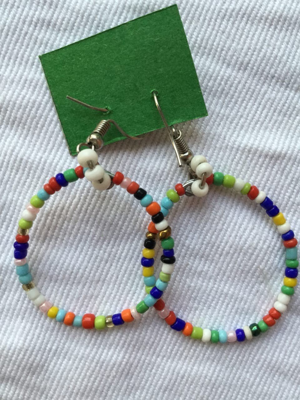 Boucles d’oreilles cerceau multicolore