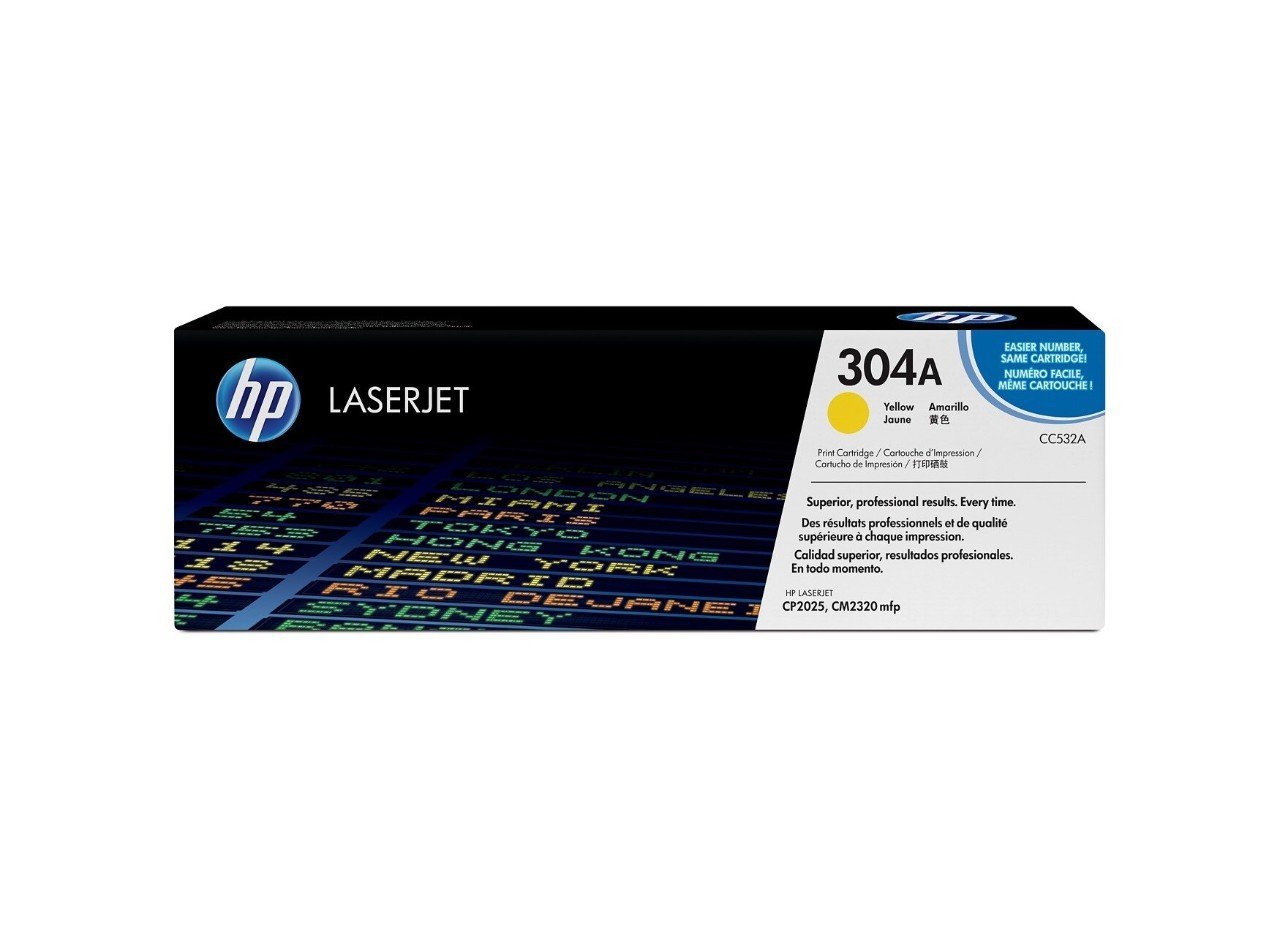 HP 304A (CC532A) Cartouche de toner HP LaserJet jaune d’origine