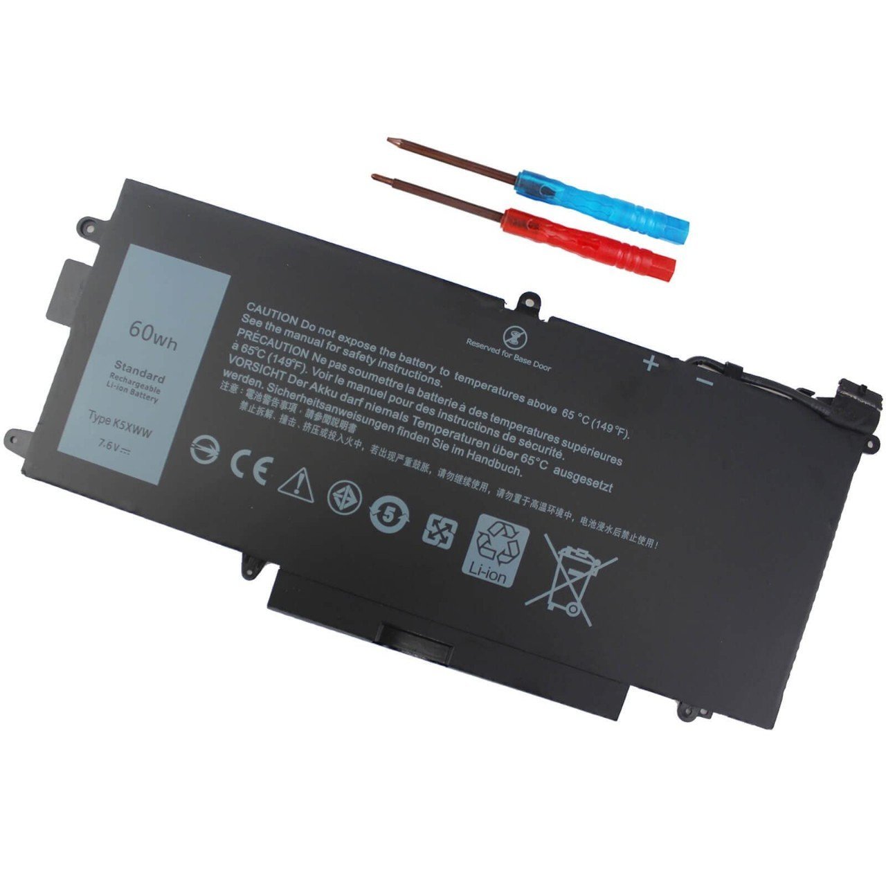 BATTERIE ORDINATEUR PORTABLE - K5XWW POUR LAPTOPS DELL Latitude 5289 2-In-1 Series / DELL Latitude E5289 2-In-1 / Dell Latitude 7389 2-in-1 / Dell Latitude 7390 2-in-1 / 6CYH6 / 725KY / N18GG / 71TG4 / J0PGRN