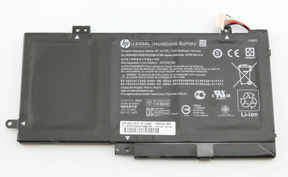 BATTERIE ORDINATEUR PORTABLE - LE03XL POUR LAPTOPS HP Pavilion X360 13-S178NR; HP Pavilion X360 15-BK000NG; HP Envy X360 15-W051NW; HSTNN-UB6O; LE03; LE03048XL-PR; TPN-W113; TPN-W114