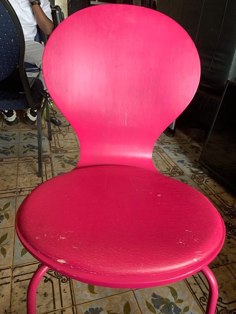 Chaise de réception Chaise visiteur empilable  confortable avec dossier - Rose, Verte