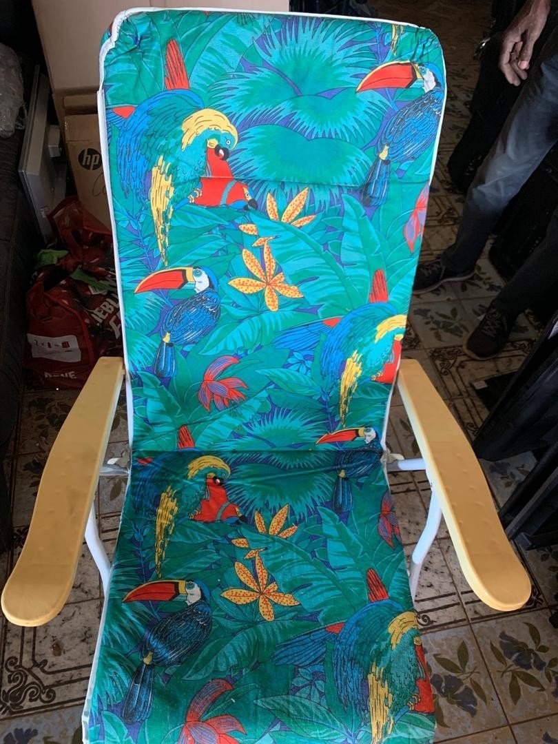 Chaise Plage Pliante légères pour pique-nique, plage, jardin, pêche,  Noir